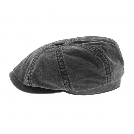 Casquette Hatteras Coton Biologique Noire Stetson
