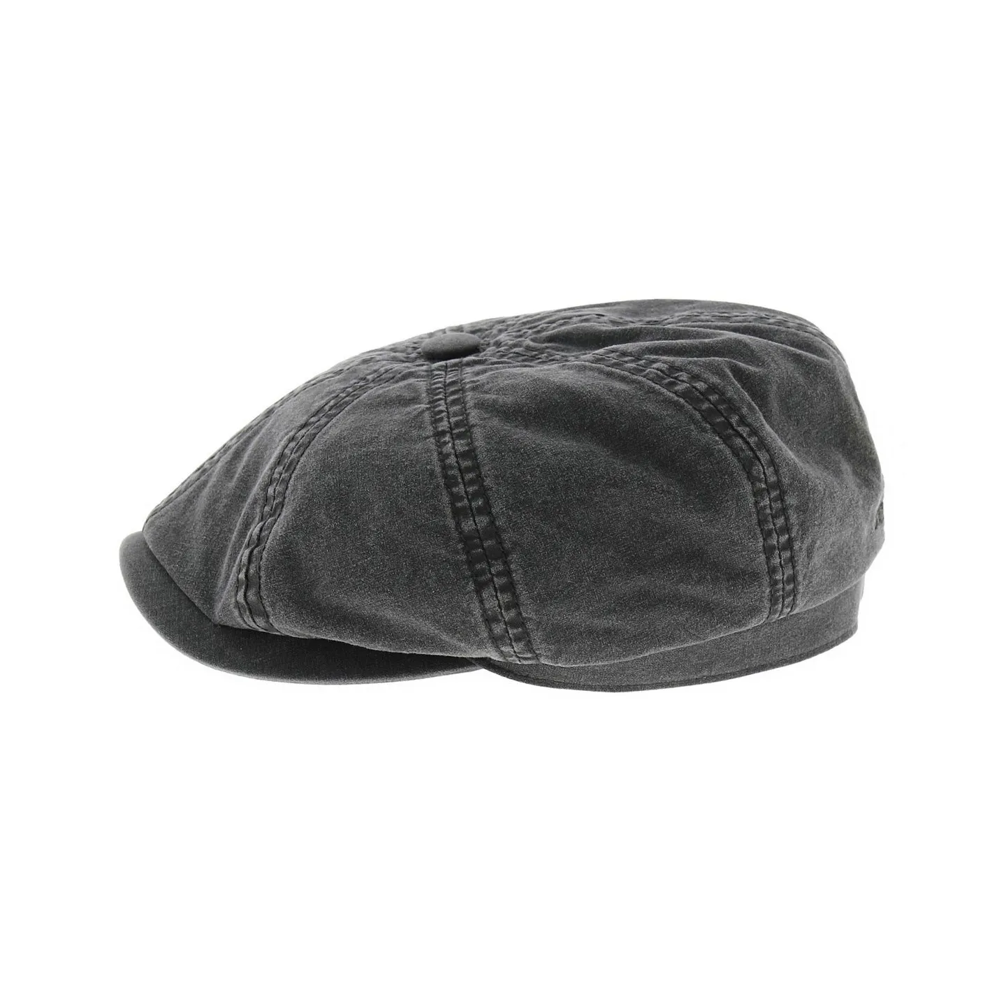 Casquette Hatteras coton biologique noir - Stetson Reference : 2114 | Chapellerie Traclet