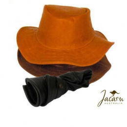 Traveller style leather hat