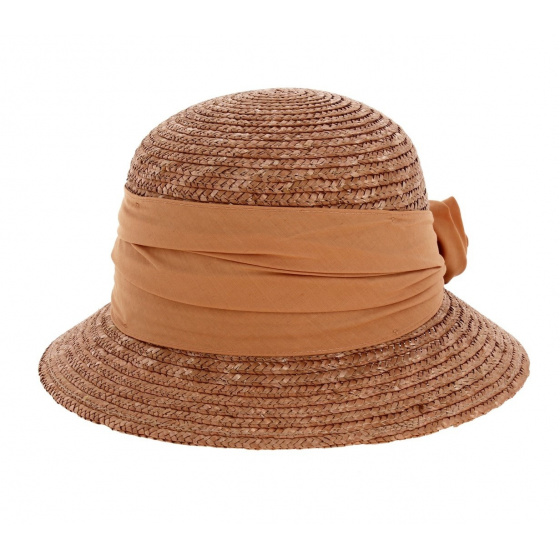 Chapeau cloche paille cuivre Chapeau cloche paille cuivre