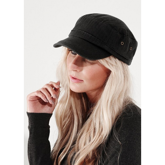 Casquette Army Abrams Chevronnée Noire