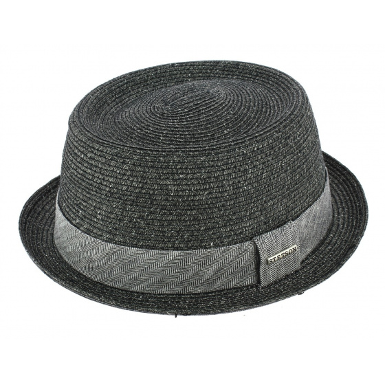 Robston Toyo Anthracite Porkpie Hat - Stetson