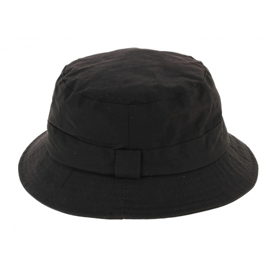 Brown Waxed Cotton Grolise Bucket Hat