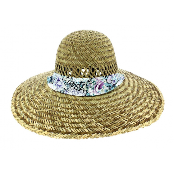 Natural Straw Tropical Sun Hat - Dorfman Pacific
