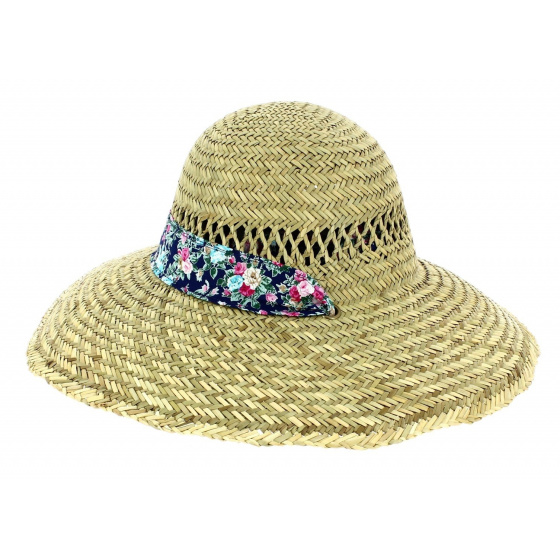 Capeline Tropicale Paille Naturel Marine - Dorfman Pacific