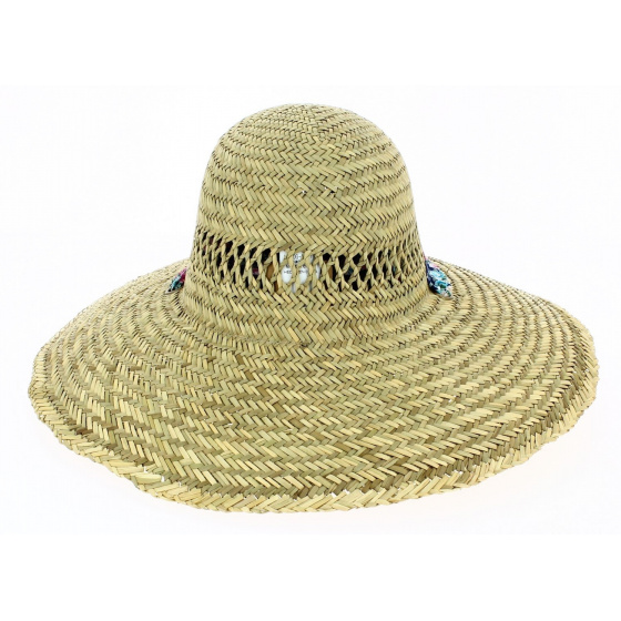 Capeline Tropicale Paille Naturel Marine - Dorfman Pacific