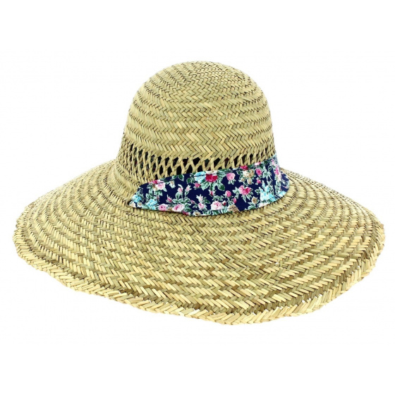 Capeline Tropicale Paille Naturel Marine - Dorfman Pacific