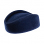 Navy Blue Flight Attendant Pillbox Hat