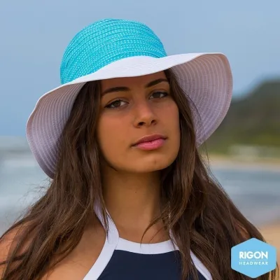 Capeline Endless Summer Bicolore Turquoise - Rigon Reference : 6581 | Chapellerie Traclet