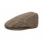 Barrel Brown Cream Flat Cap - Brixton