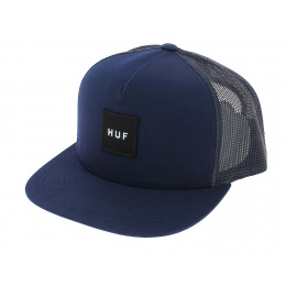 Navy Blue Box Logo Trucker Cap - HUF