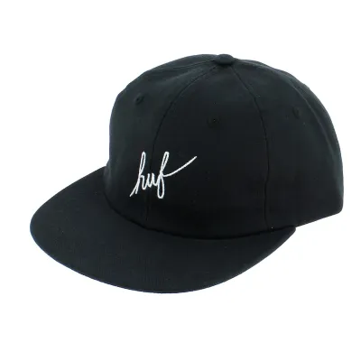 Casquette Stapback Script Coton Noir - Huf  Reference : 6612 | Chapellerie Traclet