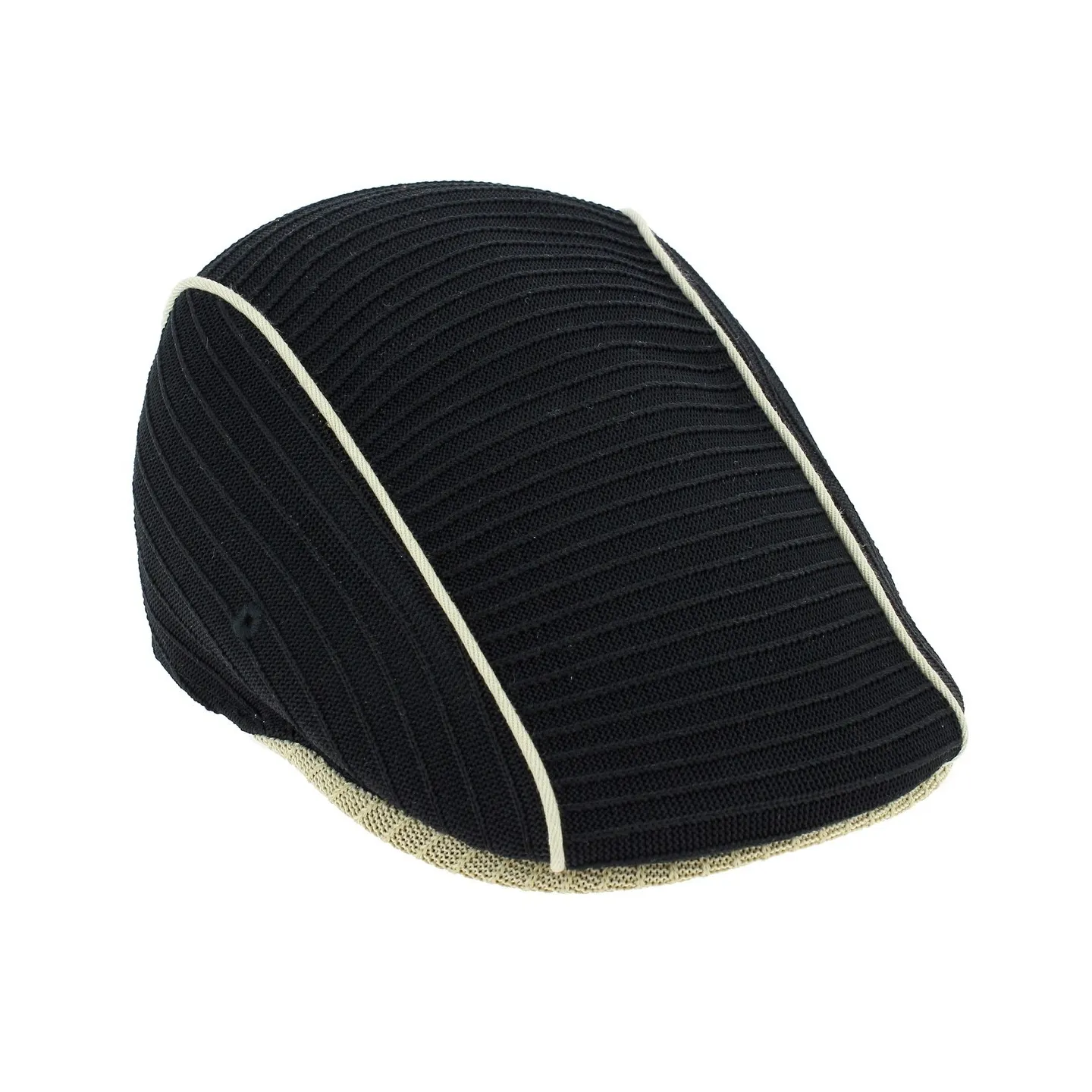 Casquette 507 Vintage Noir / Beige - Kangol Reference : 6617 | Chapellerie Traclet