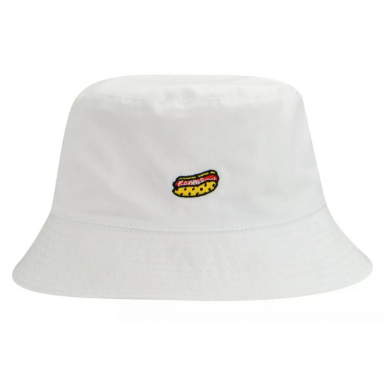 White Food Bucket Reversible Hat - Kangol