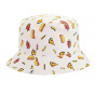 White Food Bucket Reversible Hat - Kangol