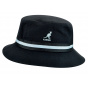 Black Cotton Stripe Lahinch Bucket Hat - Kangol