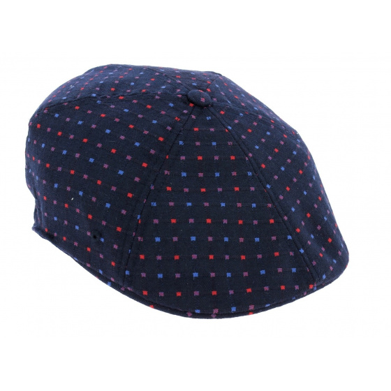 Navy Blue Plaid Flexit Duck Bill Cap - Kangol