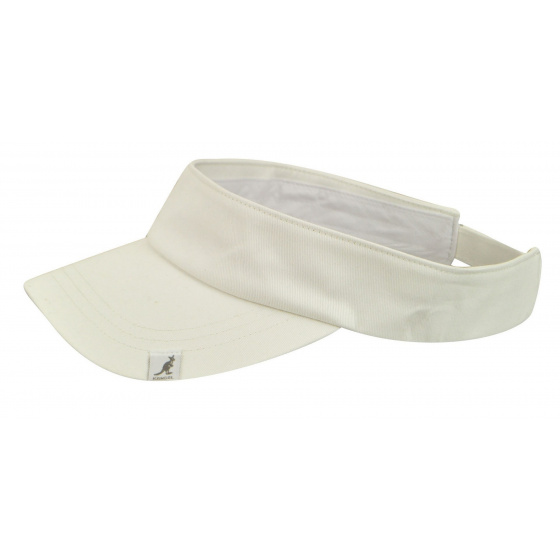 White Cotton Visor - Kangol