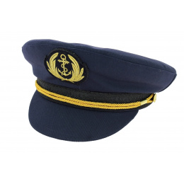 Navy Blue Commodore Sailor Cap - Traclet