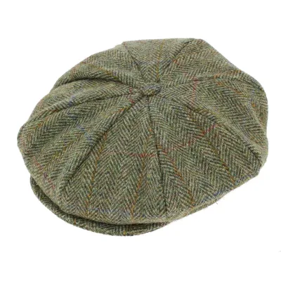 Moher Green Wool Irish Cap - Hanna Hats Reference: 6645 | Traclet Hat Shop