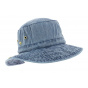 Omaru Bucket Hat Washed Blue Cotton - Broner Hats