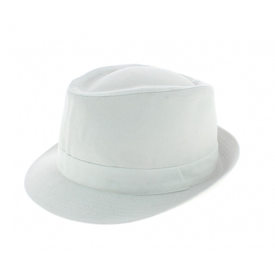 Chapeau trilby enfant coton blanc