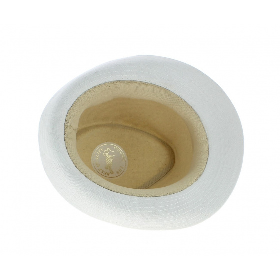 Chapeau trilby enfant coton blanc