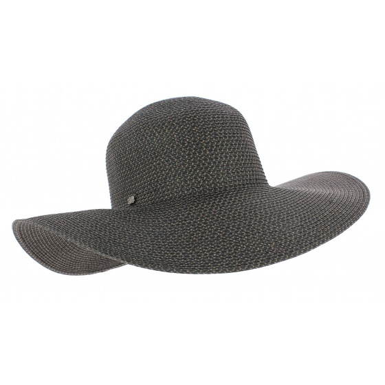 Black Paper Straw Summer Saint Barth Wide Brim Hat - Seeberger