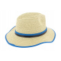 Chapeau Traveller Hodge Paille Papier Bleu - Herman Headwear