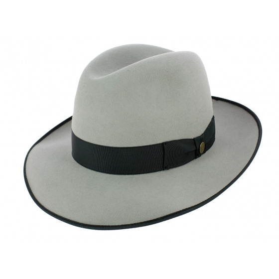 Gray Fur Felt President Fedora Hat - Guerra