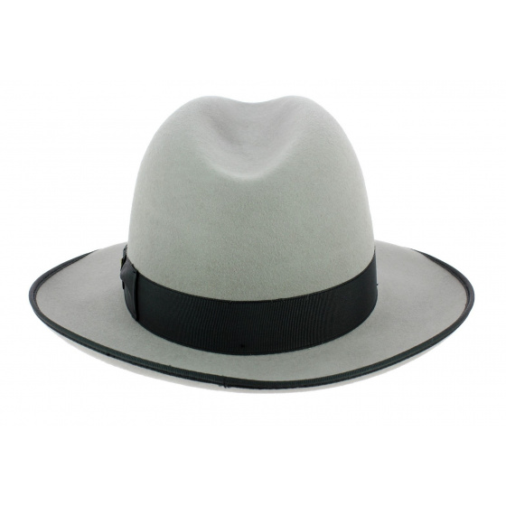 Gray Fur Felt President Fedora Hat - Guerra Gray Fur Felt President Fedora Hat - Guerra