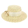 Canotier Femme Sidonie Ruban Naturel - Traclet Reference : 2561 | Chapellerie Traclet
