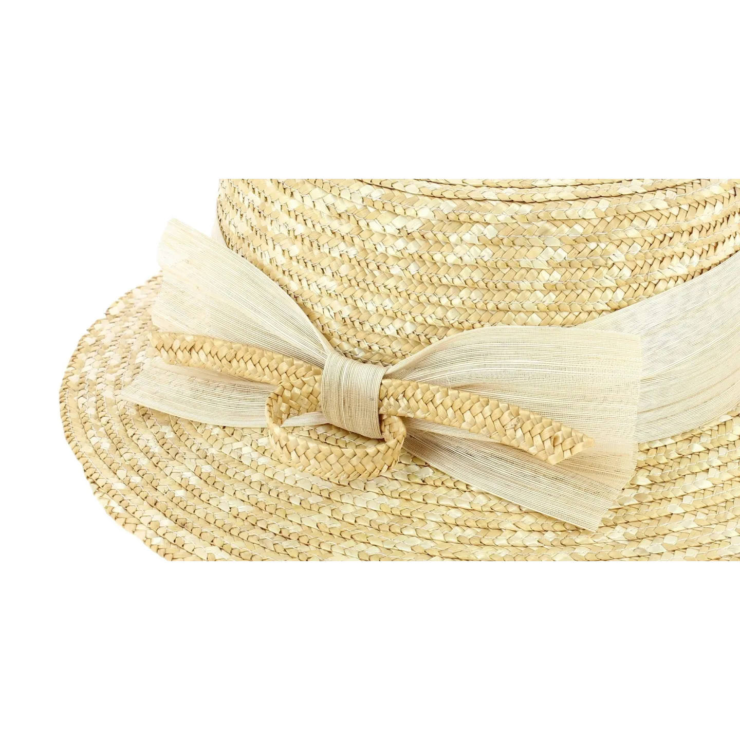 Canotier Femme Sidonie Ruban Naturel - Traclet Reference : 2561 | Chapellerie Traclet