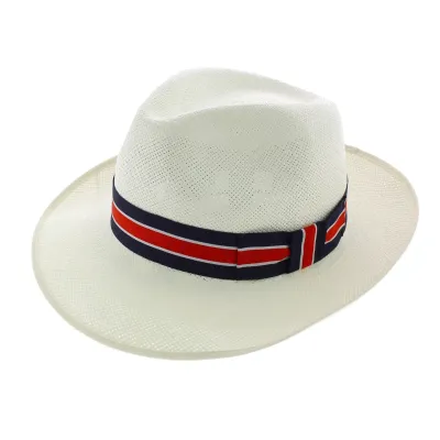 Chapeau Fédora Regimental Panama Naturel - Christy Reference : 6689 | Chapellerie Traclet