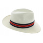 Fedora Regimental Panama Hat Natural Panama Hat - Christy