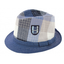 Chapeau Enfant Trilby Royal Kid Paille Papier Bleu - Traclet