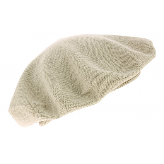 Beige Cotton Beret