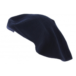 Navy Cotton Beret