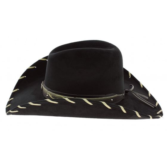 Chapeau Western Straight Shooter Noir - Bullhide Chapeau Western Straight Shooter Noir - Bullhide