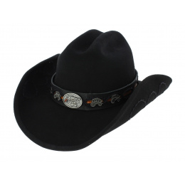 Jesse Black Wool Felt Cowboy Hat - Bullhide