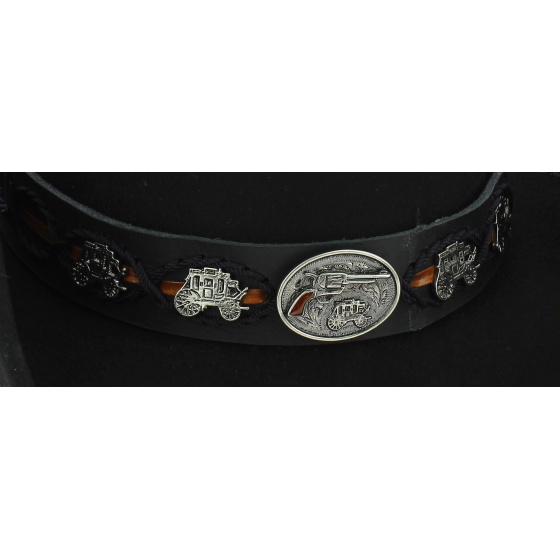 Chapeau de Cowboy Jesse Feutre Laine Noir - Bullhide