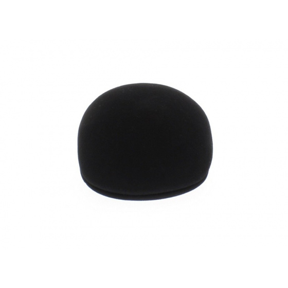 Black Domed Felt Fur Cap - Borsalino