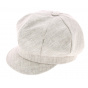 Antje Linen Beige Newsboy Cap - Mayser