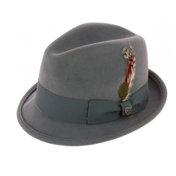 Player Gain Grey Wool Felt Hat - Brixton
