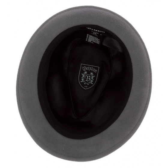 Gray Wool Felt Gain Player Hat - Brixton