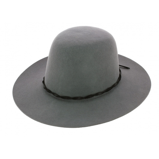 Chapeau Capeline Dallas Feutre laine Gris - Brixton