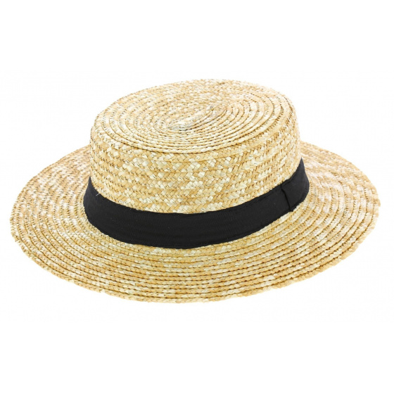 Natural Straw Boater Hat Large Sizes - Traclet