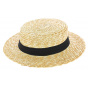 Natural Straw Boater Hat Large Sizes - Traclet