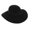 Black Foxes Wool Felt Wide-brimmed Hat - Traclet Reference: 6739 | Traclet Hat Shop