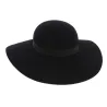 Black Foxes Wool Felt Wide-brimmed Hat - Traclet Reference: 6739 | Traclet Hat Shop